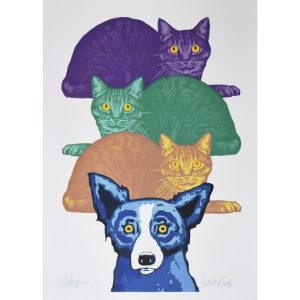 Mardi Gras Cats White